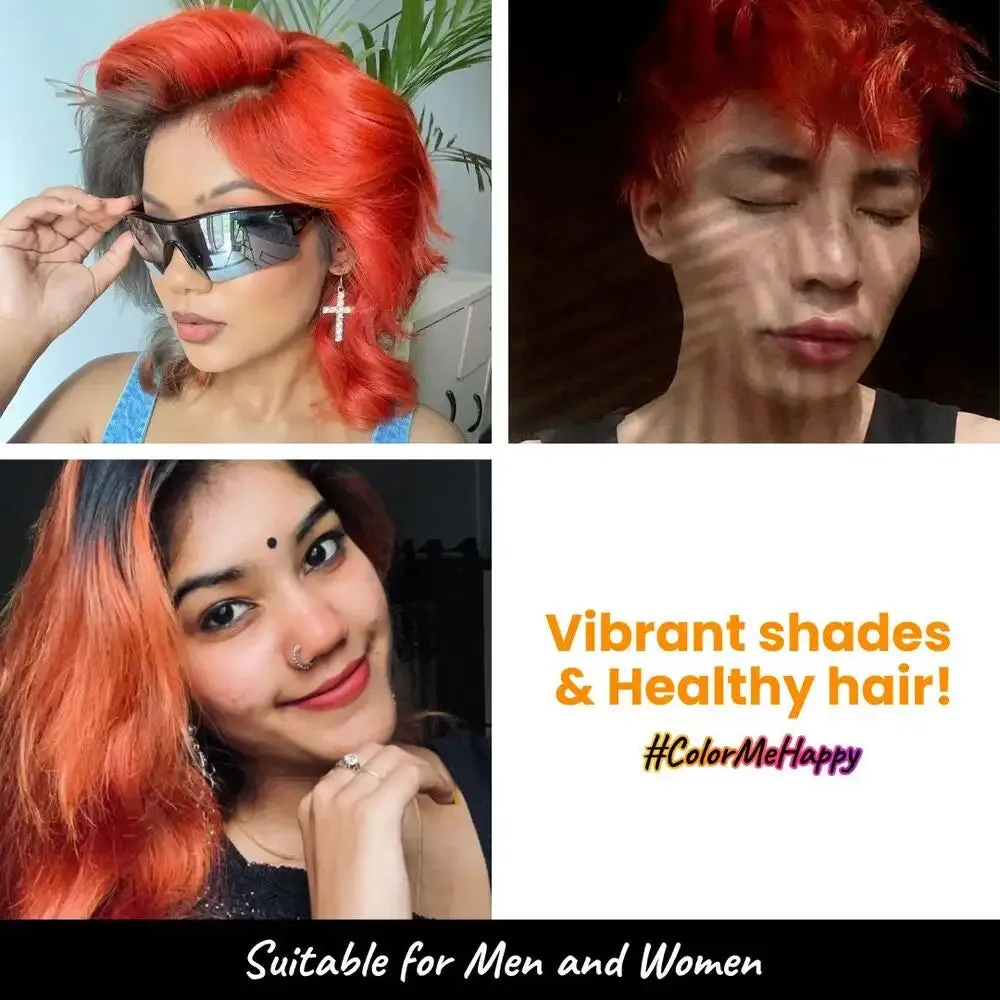Orange DIY Combo : Hair Bleach Kit   Semi Permanent Hair Color
