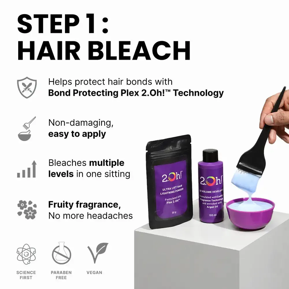 Orange DIY Combo : Hair Bleach Kit   Semi Permanent Hair Color