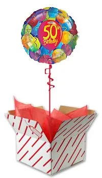 Painted Balloons - 50 Year Old Birthday