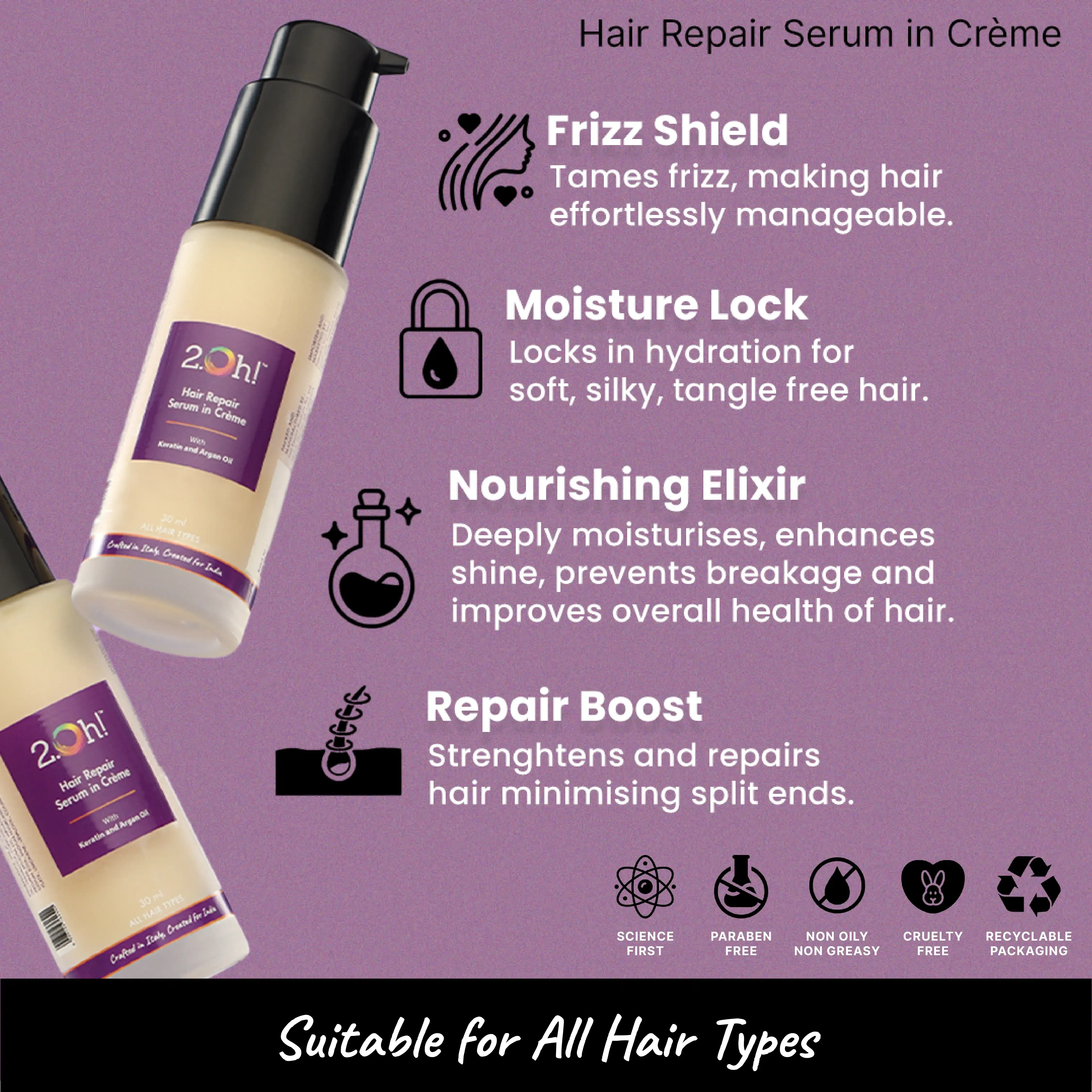 Peach Repair Combo : Hair Repair Serum   Semi Permanent Hair Color