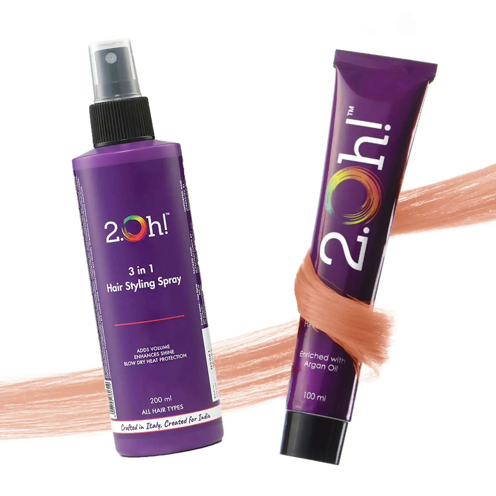 Peach Style Combo : Hair Styling Spray   Semi Permanent Hair Color