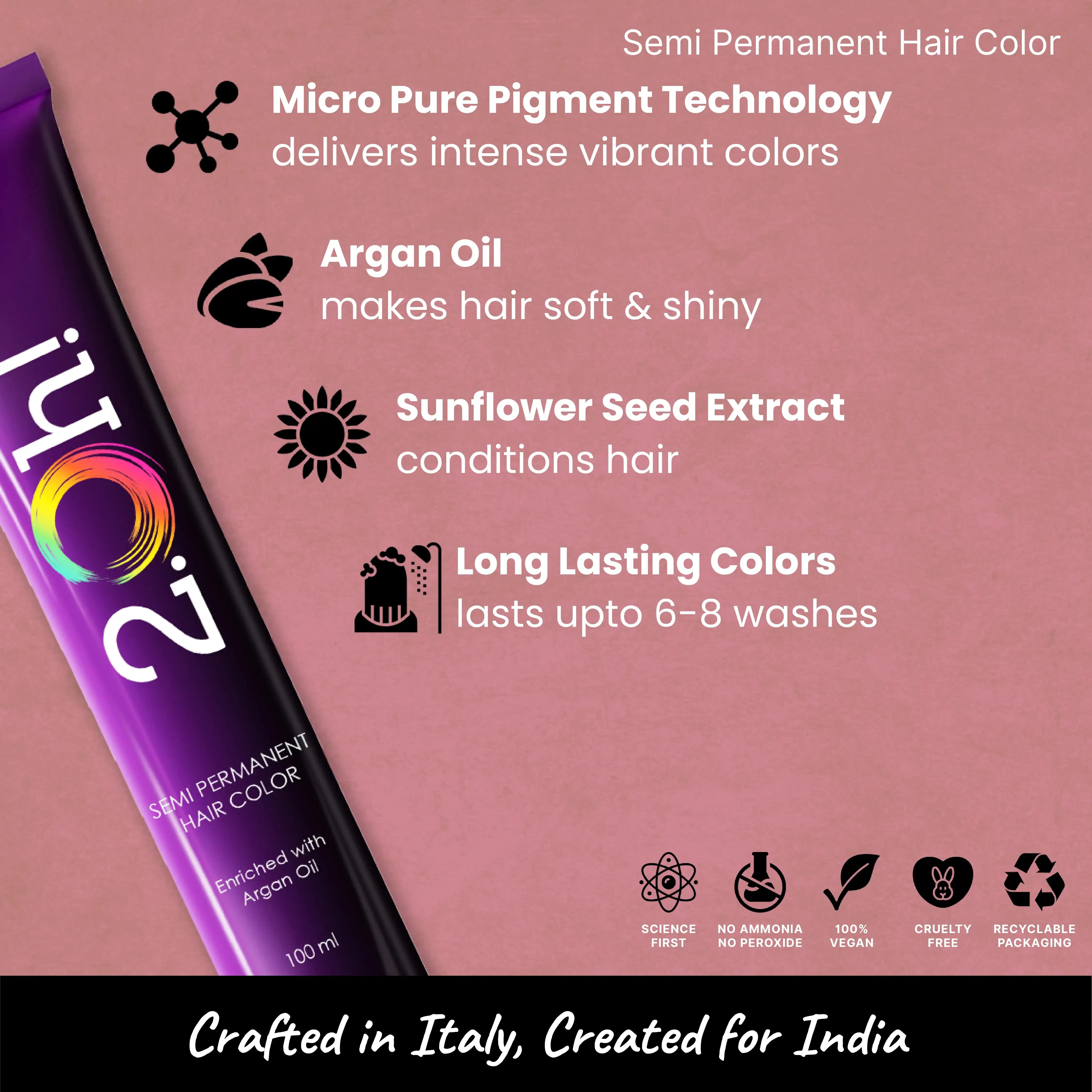 Peach Style Combo : Hair Styling Spray   Semi Permanent Hair Color