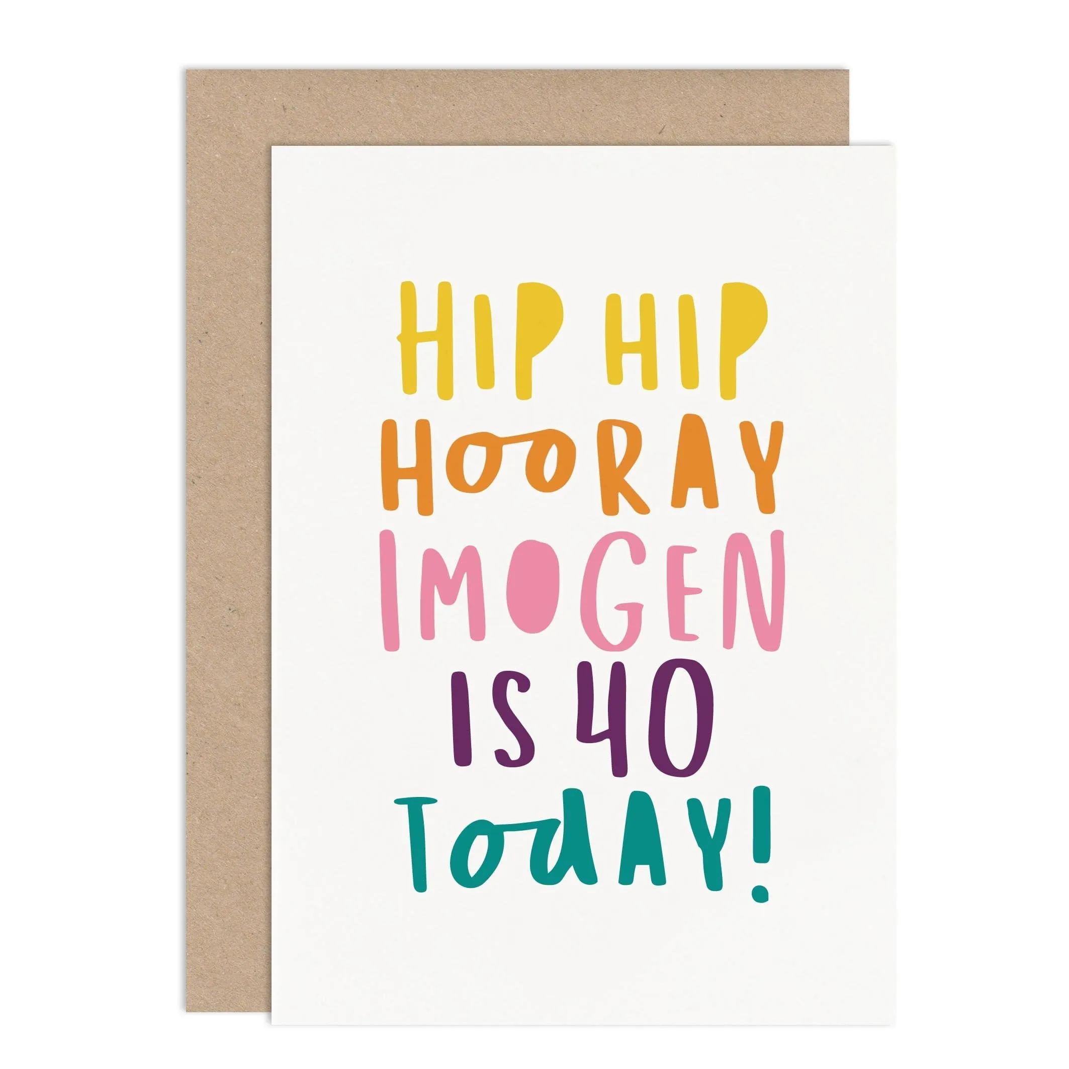 Personalised Hip Hip Hooray Card