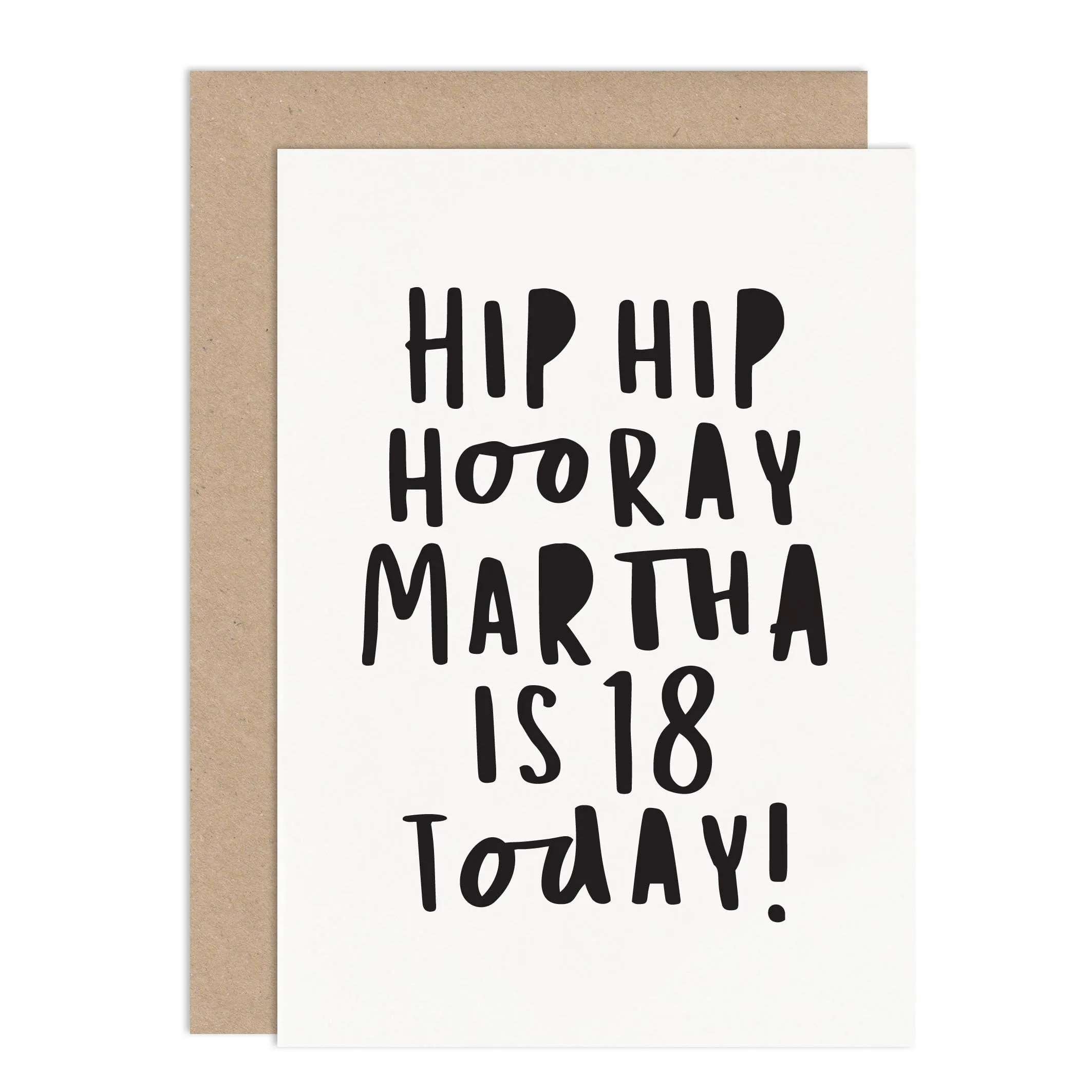 Personalised Hip Hip Hooray Card