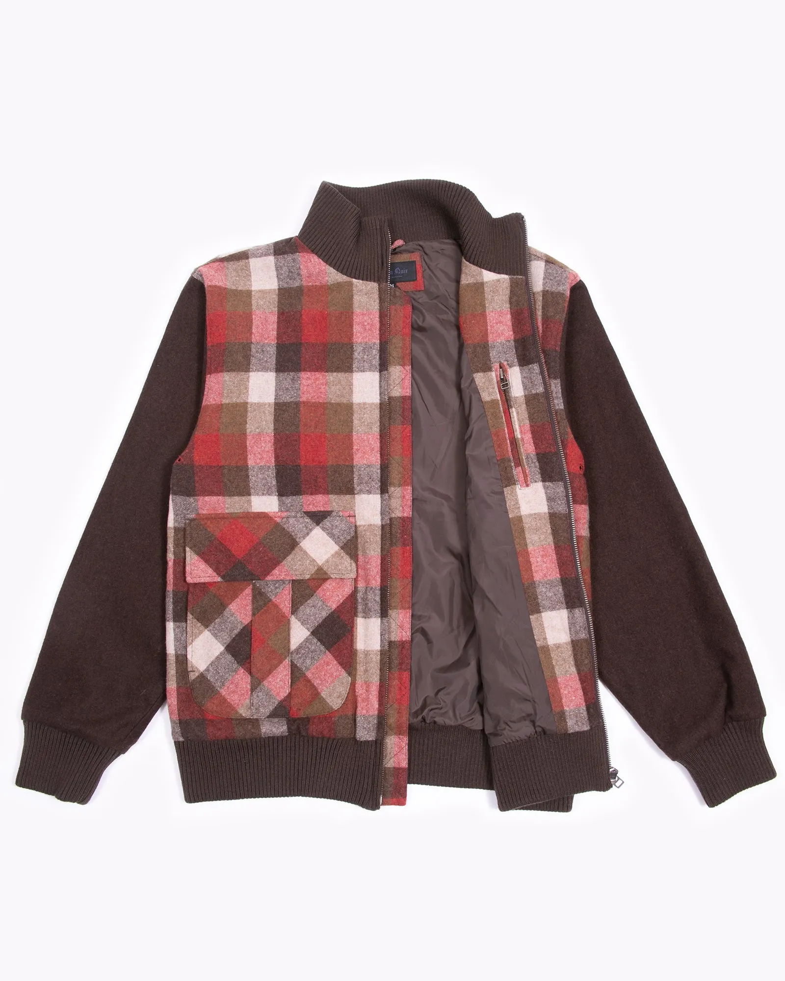 Plaid Wool Jacket - Red Plaid