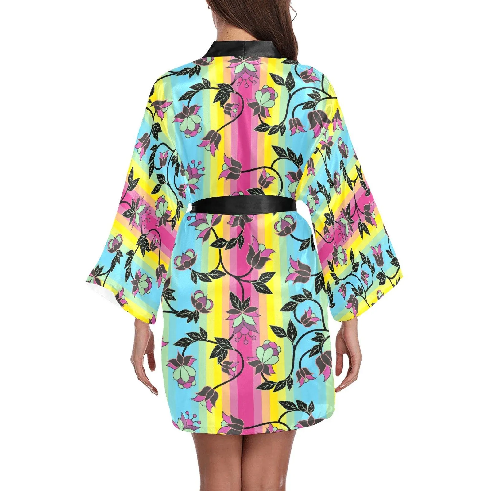 Powwow Carnival Long Sleeve Satin Robe