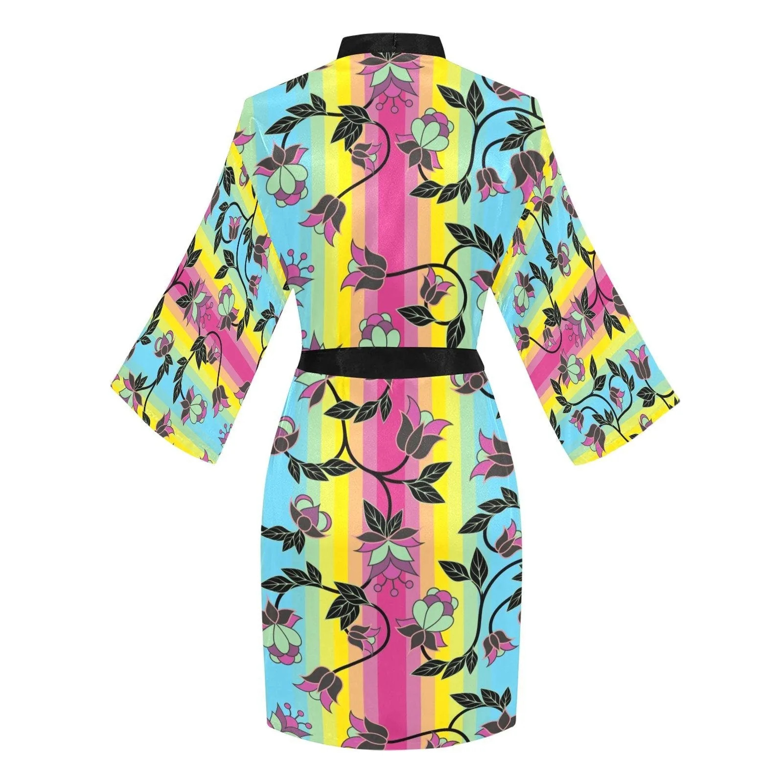 Powwow Carnival Long Sleeve Satin Robe