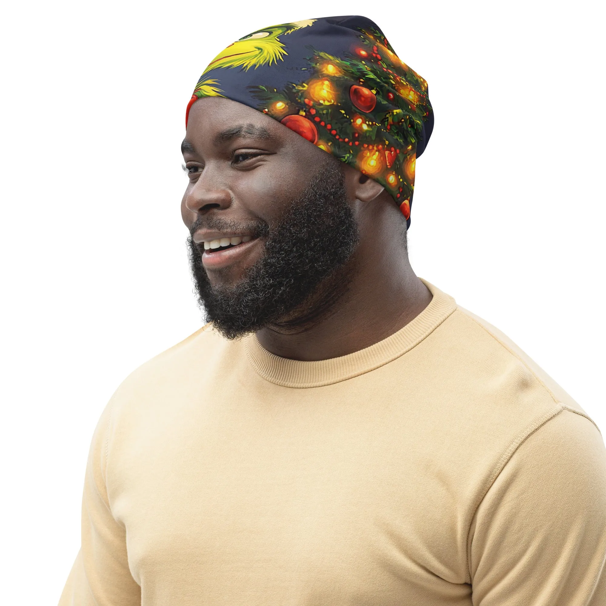 Qreatrz Grinch All-Over Print Beanie