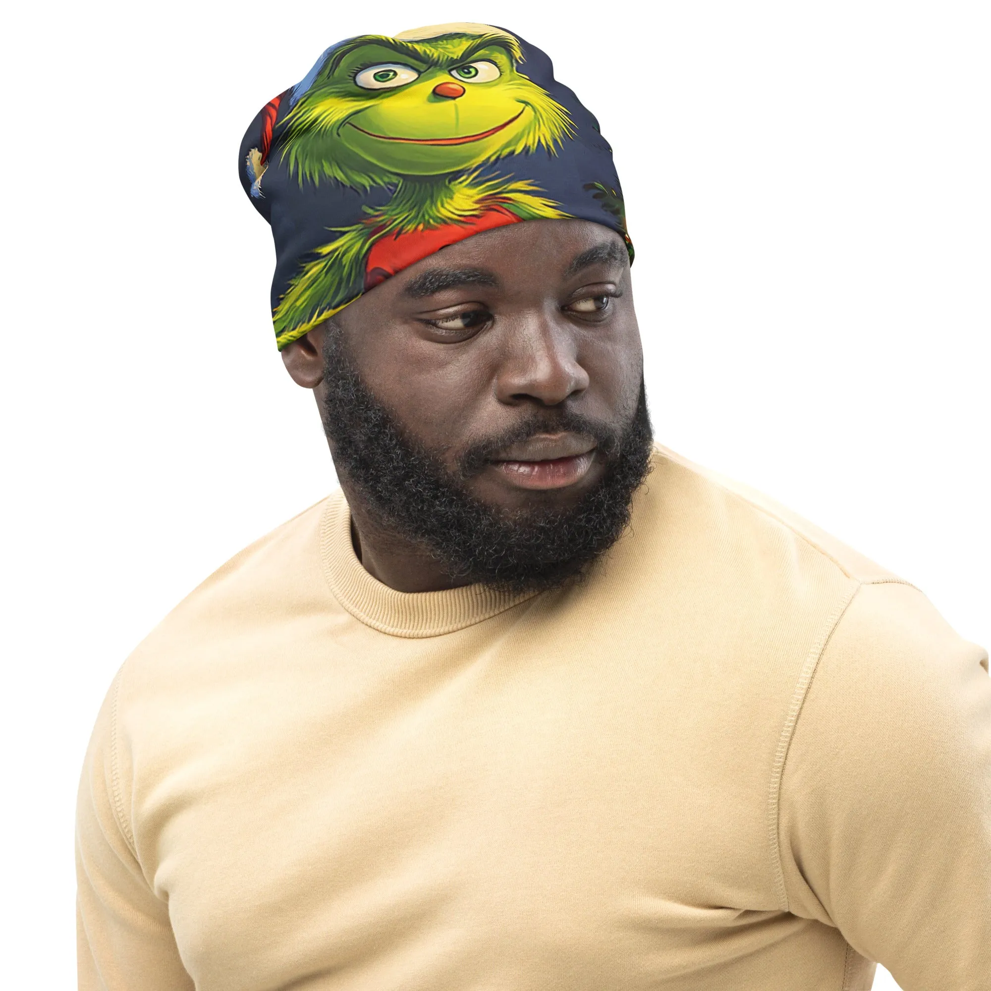 Qreatrz Grinch All-Over Print Beanie