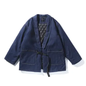 Quilted Warm Denim Haori Jacket