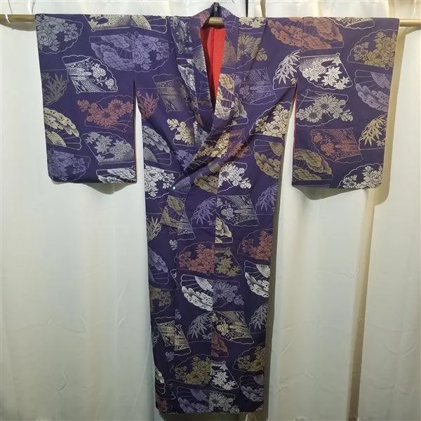"Floating Fans" Vintage Kimono
