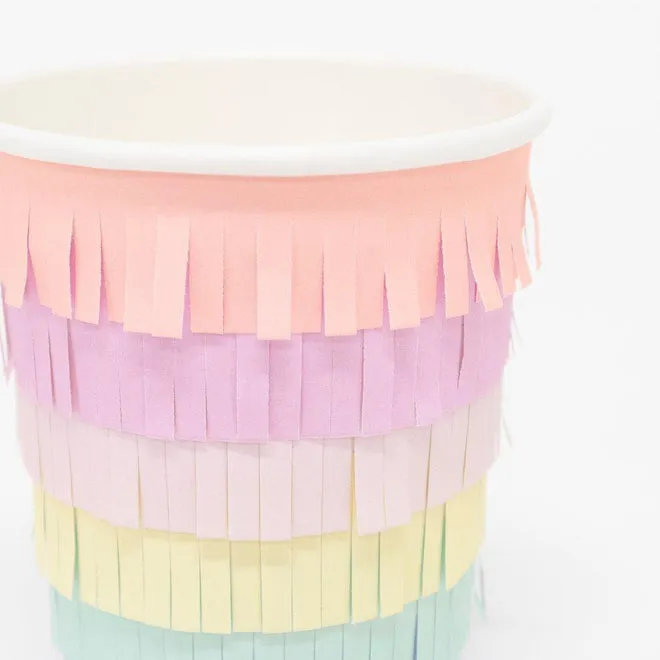 Rainbow Fringe Cups