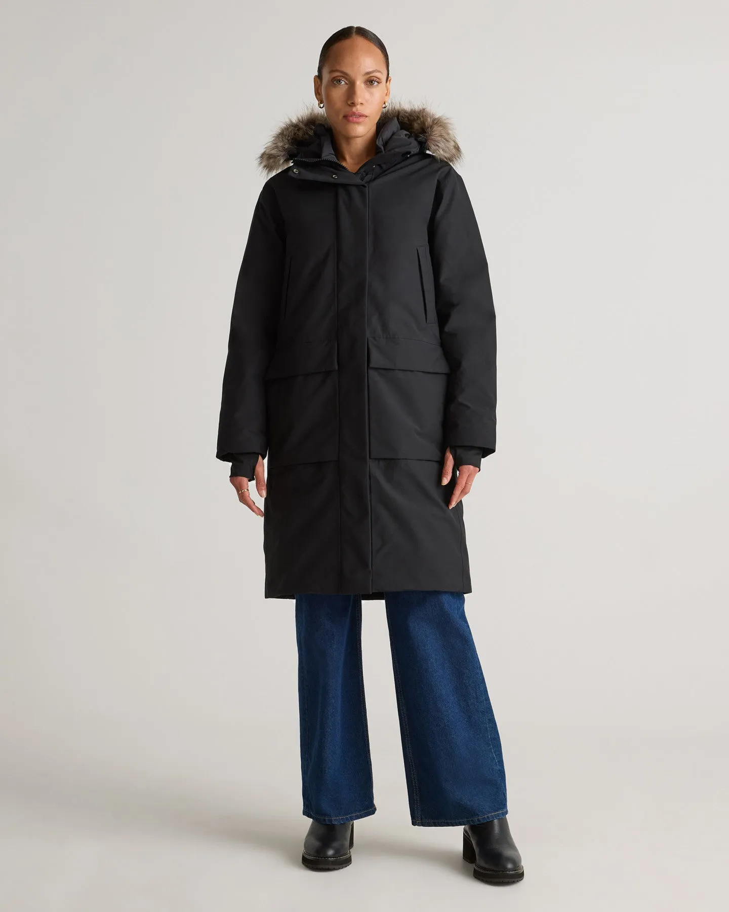 Responsible Down Hooded Long Parka