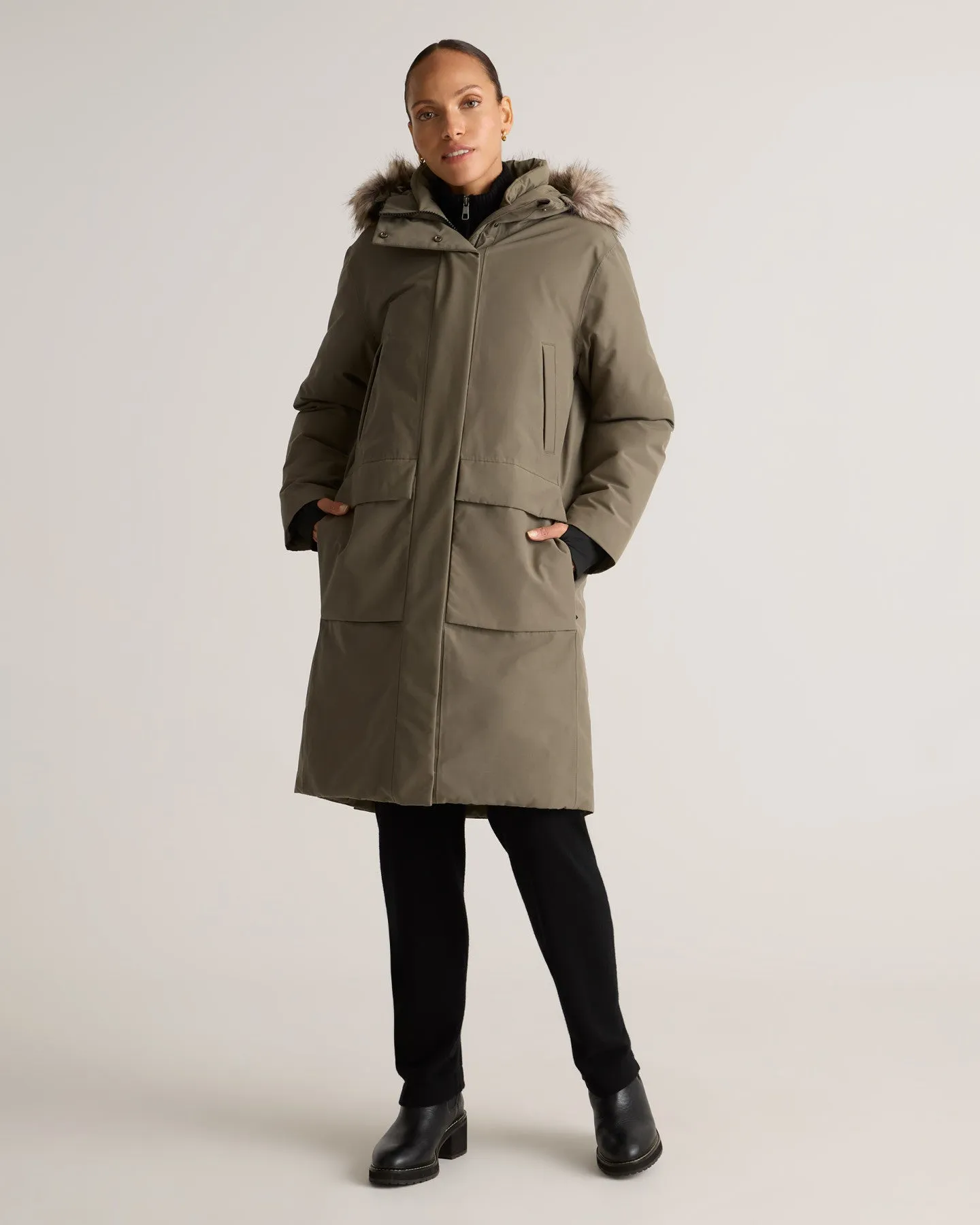 Responsible Down Hooded Long Parka