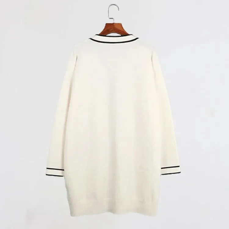 Retro Chic Delight: Belted Pockets V-Neck Sweater - Unleash Your Vintage Vibes! 🌸👚