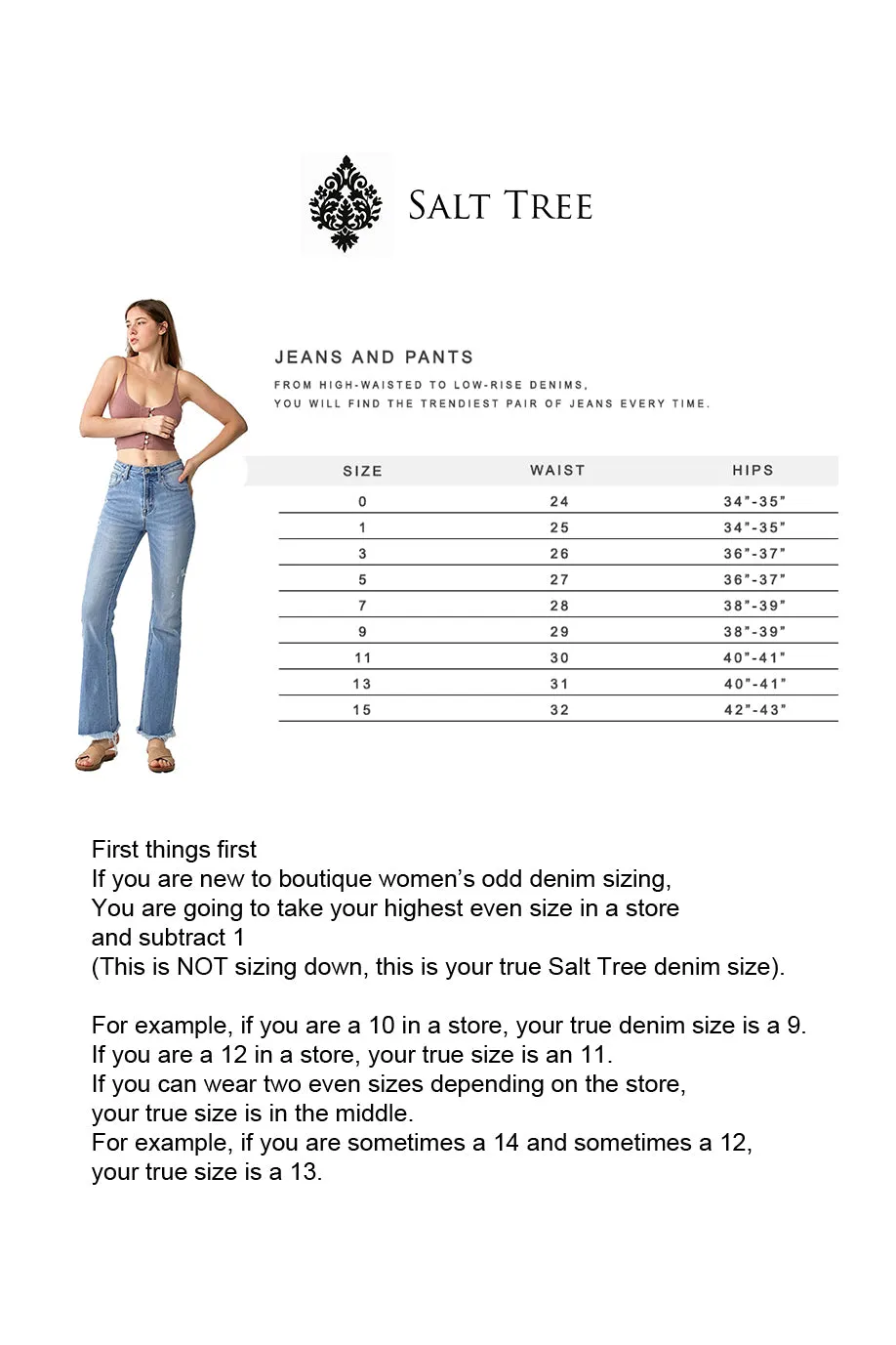 Risen Jeans - Tummy Control High Rise Cuffed Wide Jeans - PW21046