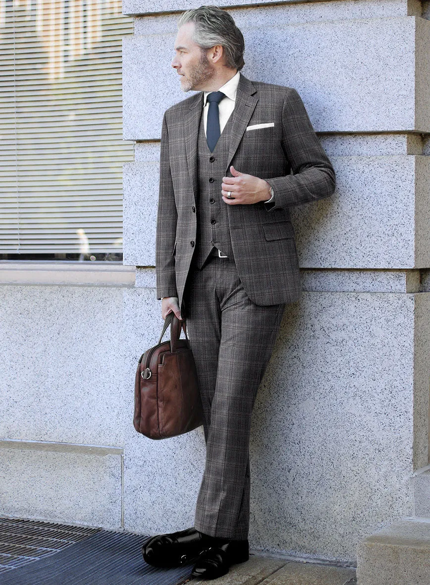 Scabal Tornado Glen Gray Wool Suit