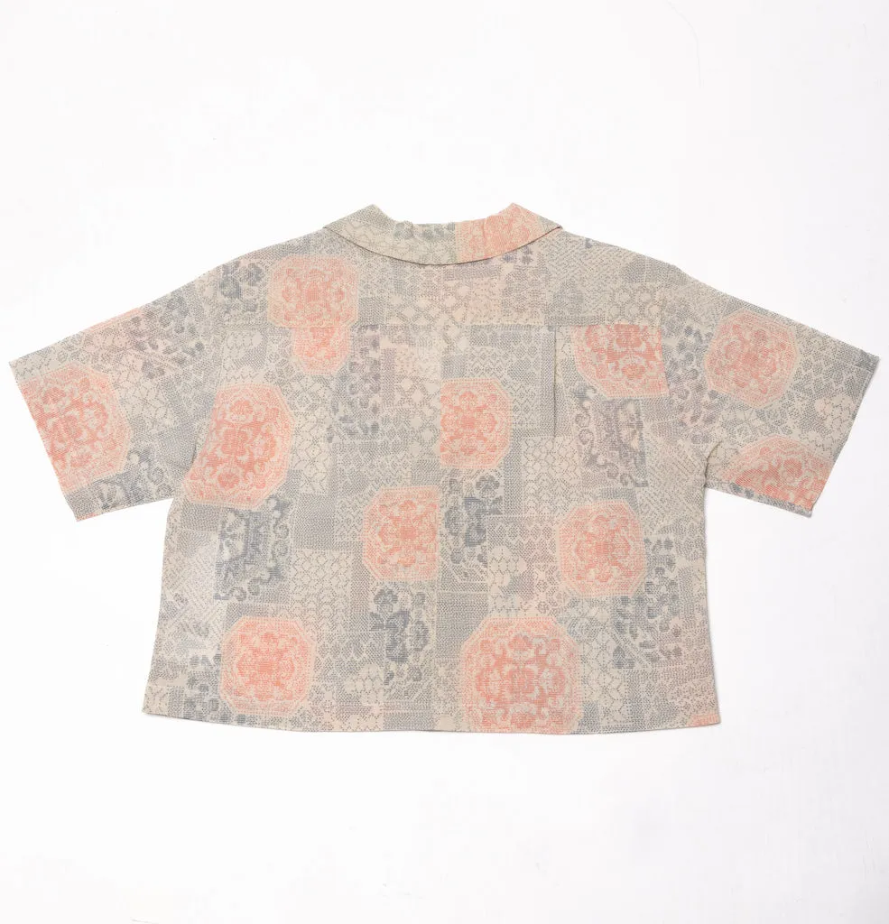 Sky Blue Crop Shirt