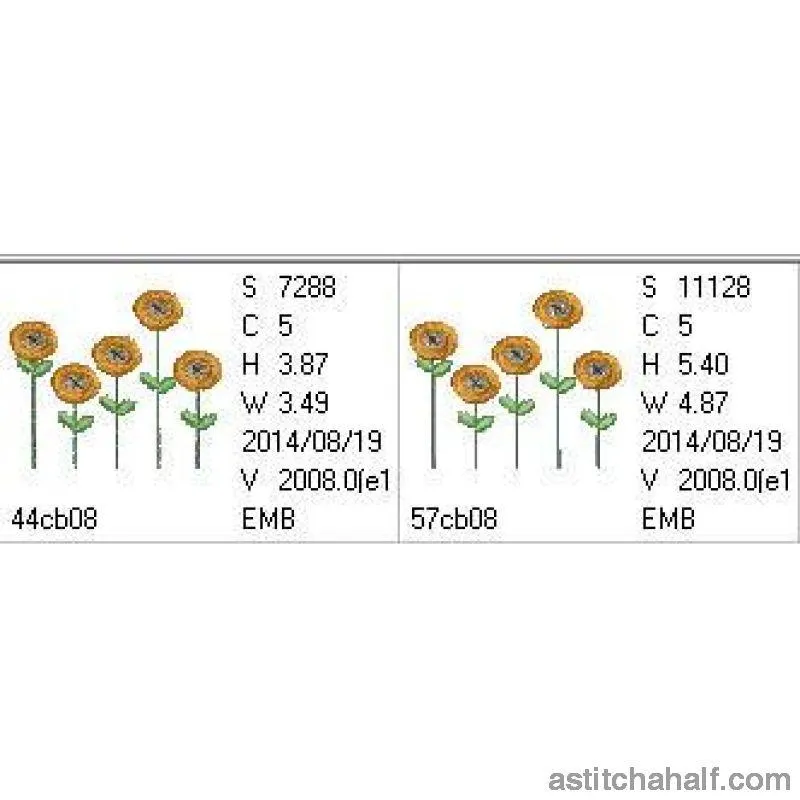 Sunflower buttons