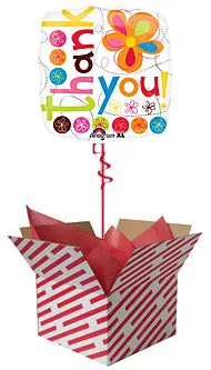 Thank You Colourful Flowers Balloon