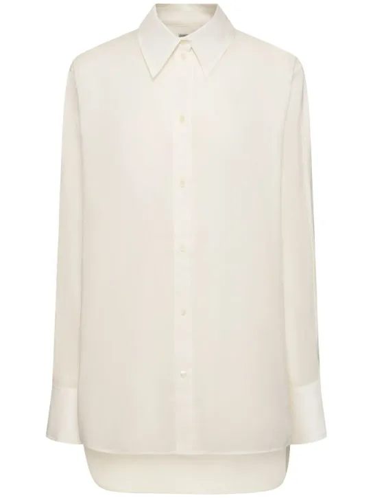 Toteme   Kimono sleeve cotton blend shirt 