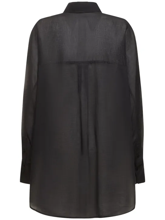 Toteme   Kimono sleeve cotton blend shirt 