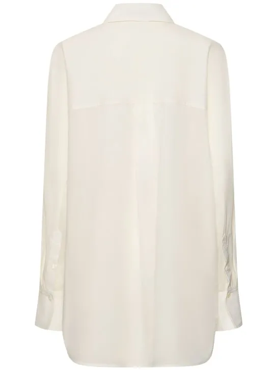 Toteme   Kimono sleeve cotton blend shirt 