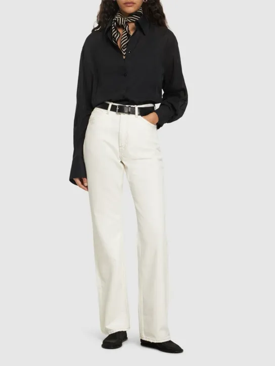Toteme   Kimono sleeve cotton blend shirt 