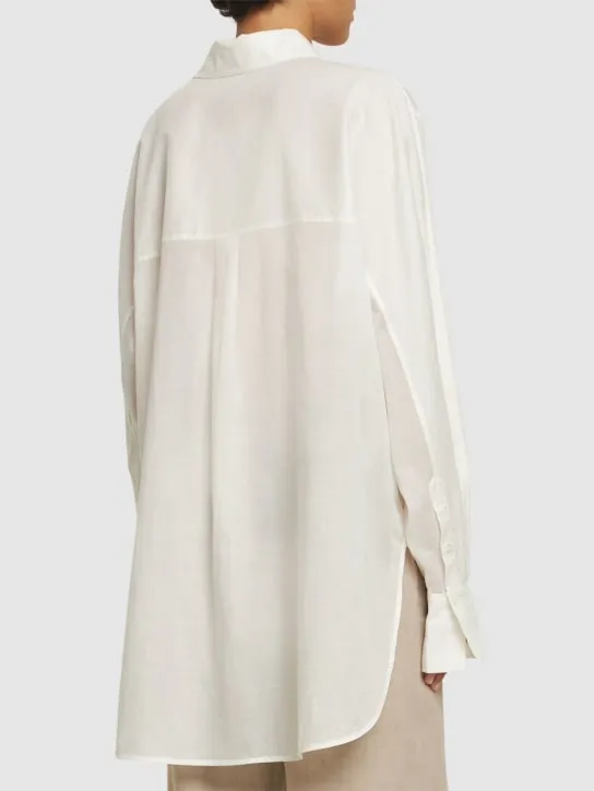 Toteme   Kimono sleeve cotton blend shirt 