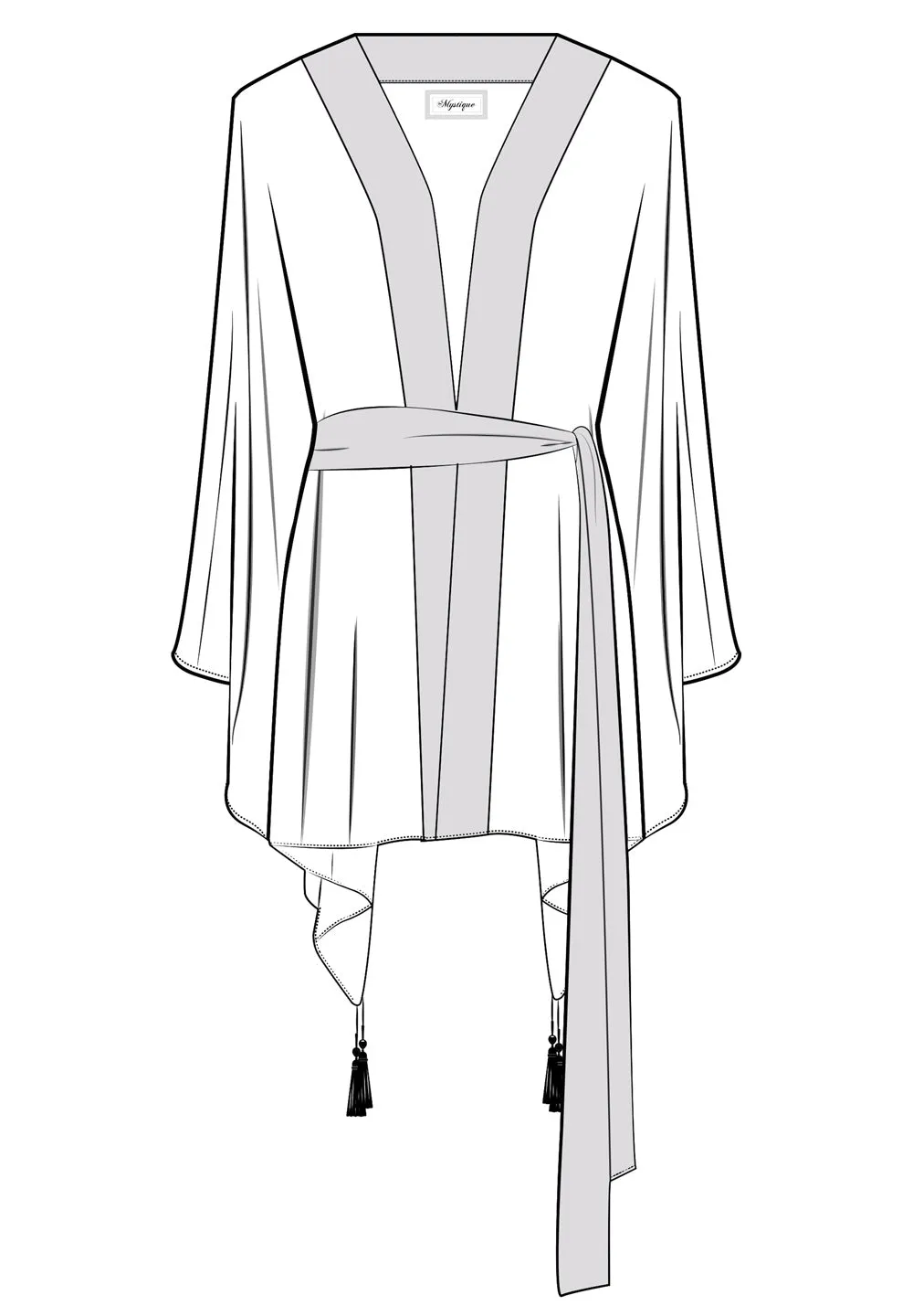 Tribal - Black Mayan Kimono (Neon Yellow)