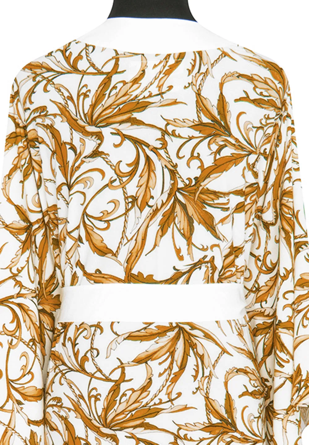 Tropics - Royal Brown Kimono (Off-White)