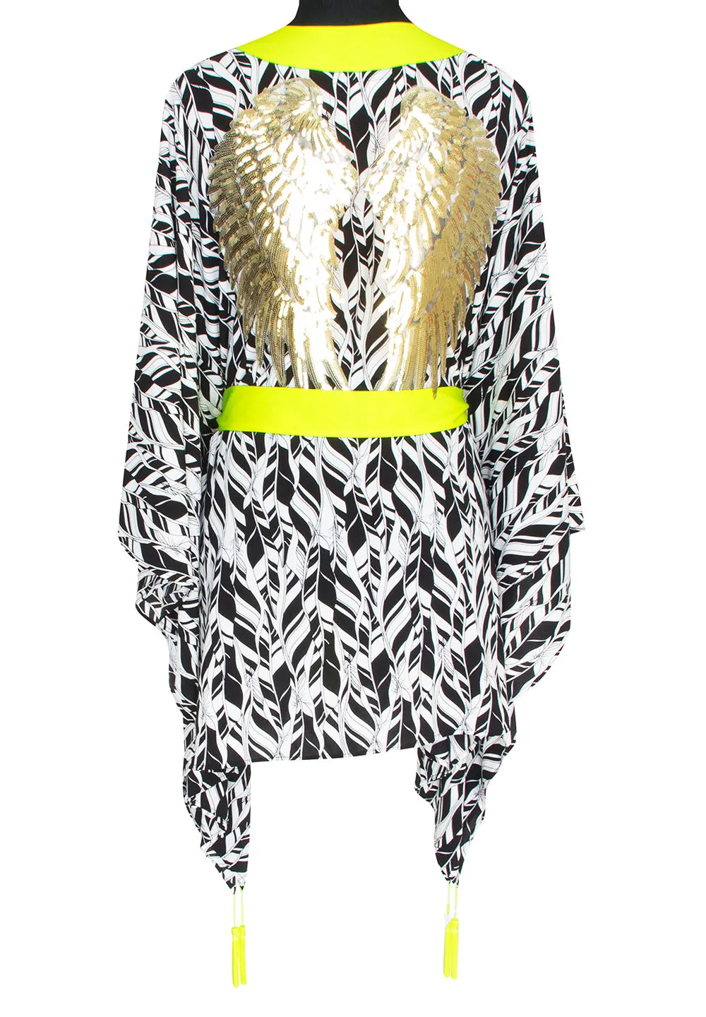 Tulum – Feathers Kimono Wings (Neon Yellow)