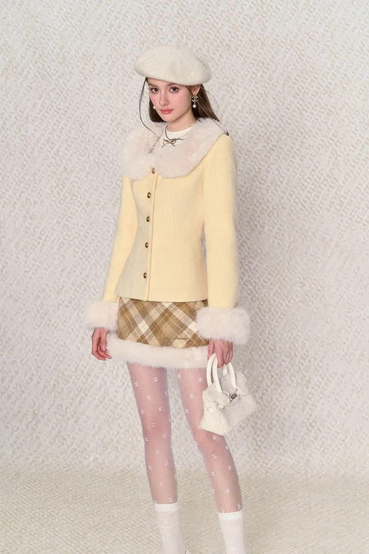 [Underpass] Sweetheart Woolen Jacket & Skirt Set