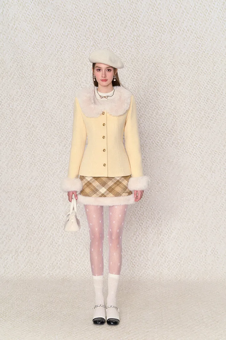 [Underpass] Sweetheart Woolen Jacket & Skirt Set