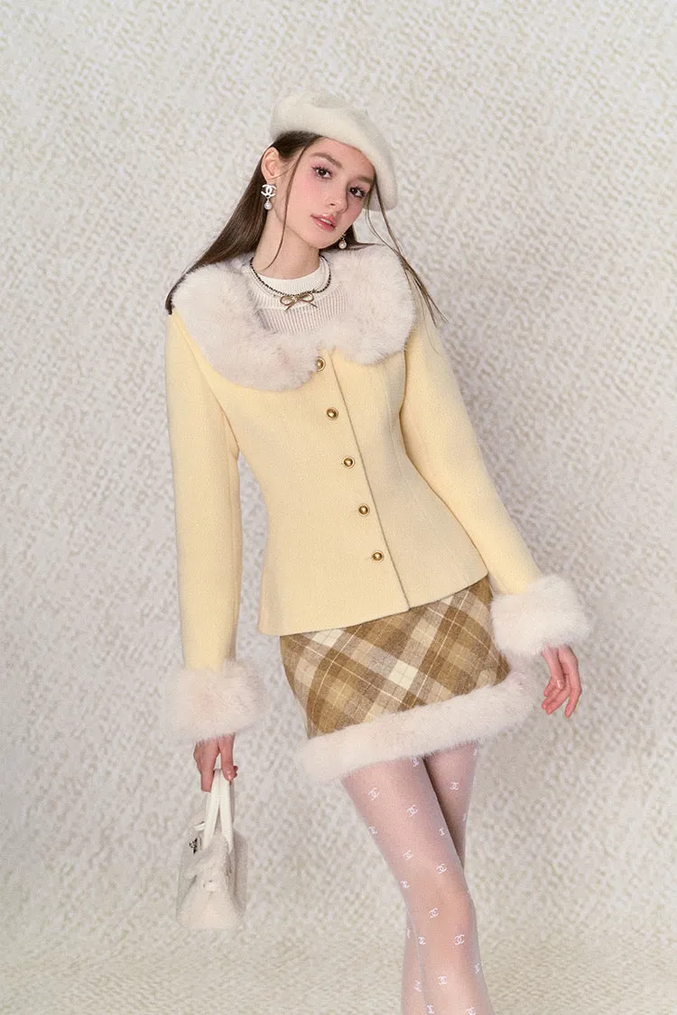 [Underpass] Sweetheart Woolen Jacket & Skirt Set