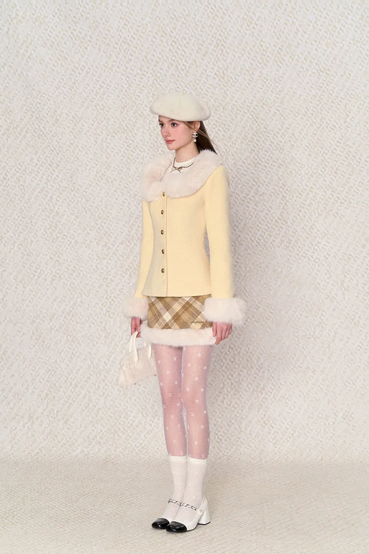 [Underpass] Sweetheart Woolen Jacket & Skirt Set