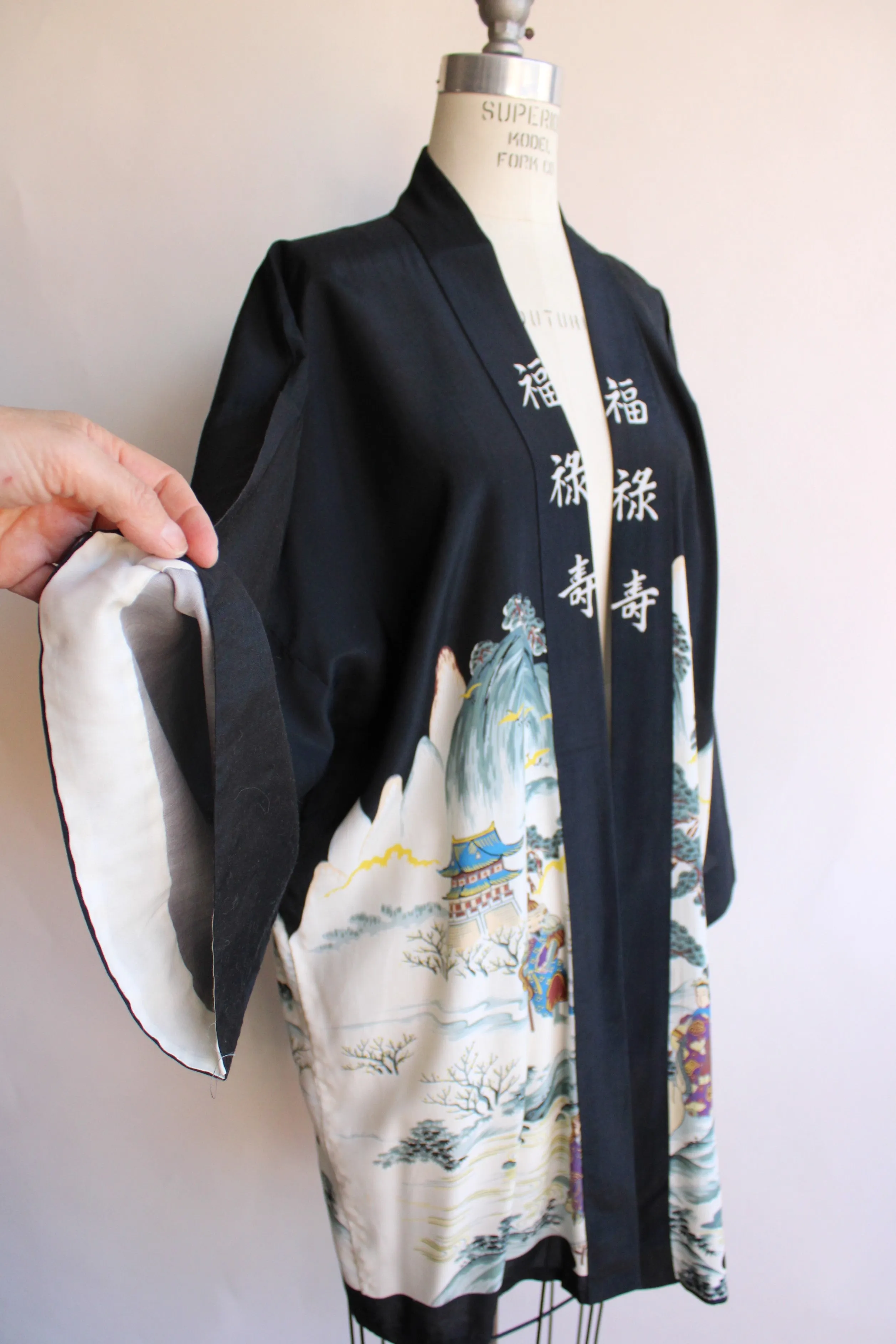 Vintage Haori Kimono in Black